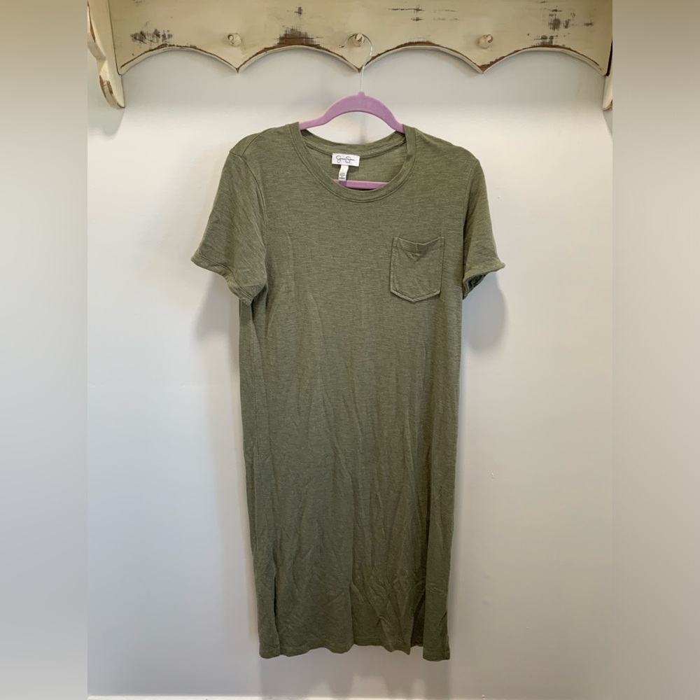 Jessica Simpson Green Tee Midi Dress